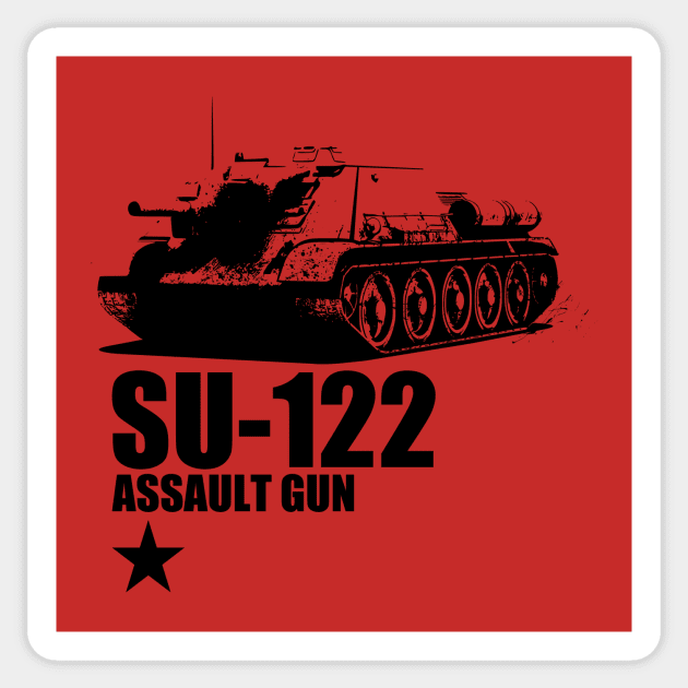 SU-122 Assault Gun Sticker by Firemission45